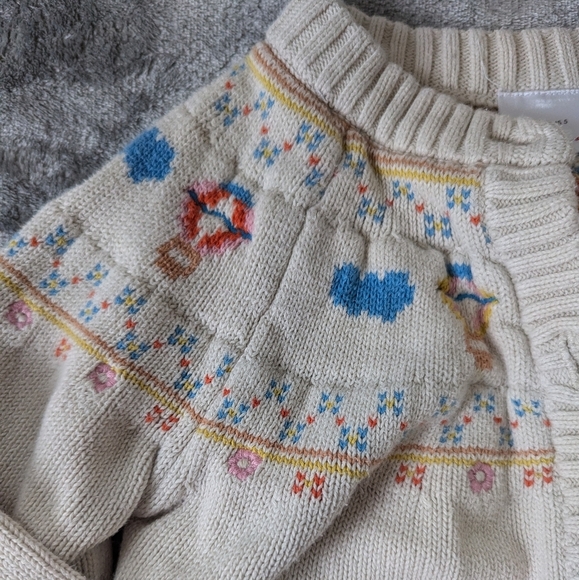 Hanna Andersson Hopscotch Cardigan Knit Hot Air Balloon Sweater - Picture 5 of 11